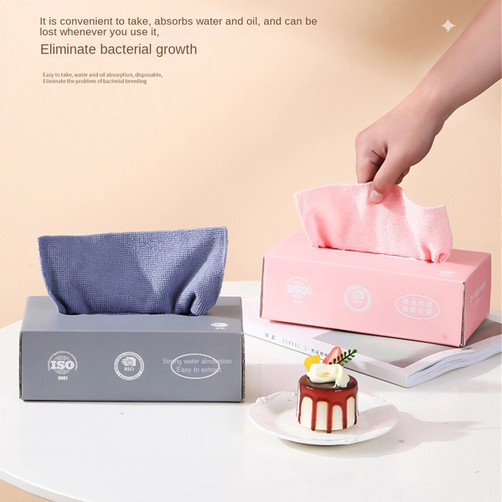 ผ้า ทำความสะอาด อเนกประสงค์ ไมโครไฟเบอร์ 20ชิ้น/กล่อง [มีให้เลือก 3 สี] ผ้าเช็ดโต๊ะ ผ้าเช็ดจาน