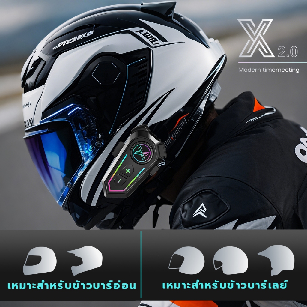 หูฟังบลูทูธติดหมวกกันน็อค หมวกกันน็อคเต็มใบ หมวกกันน็อคครึ่งใบ หูฟังไร้สายสำหรับขี่มอเตอร์ไซค์