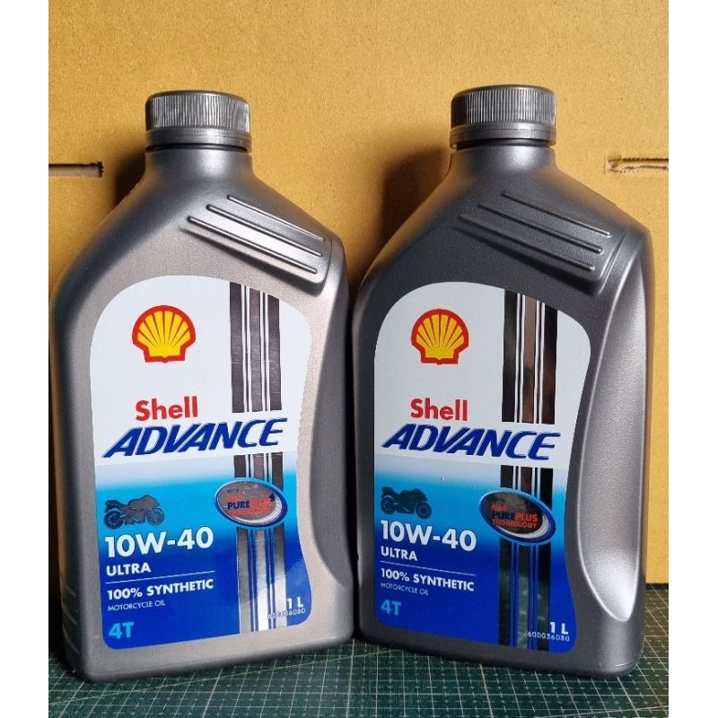 น้ำมันเครื่องสังเคราะห์100% เชลล์  SHELL ADVANCE ULTRA  10W-40 ขนาด 1 ลิตร สำหรับรถเกียร์ธรรมดา