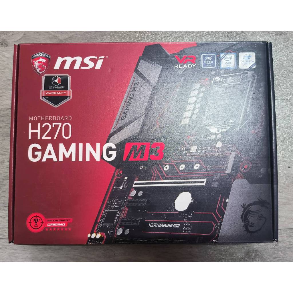 MSI H270 Gaming M3 พร้อมฝาหลัง มีกล่อง สินค้ามือสอง สภาพดีมาก
