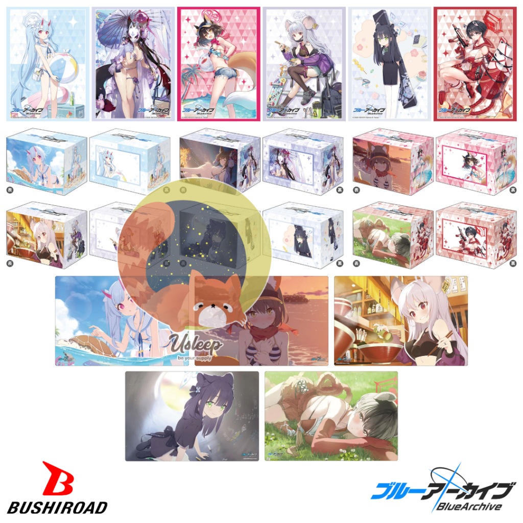 Bushiroad Sleeve & Deck Holder V3 & Rubber Mat V2 Blue Archive : Chise, Wakamo, Izuna, Sana, Shun, Tsubaki