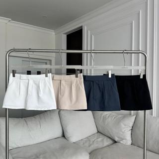 PSK014 กระโปรงเอวต่ำตะขอหน้าสีพื้น PROMTHONG