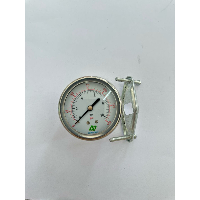เกจวัดแรงดัน เกลียวออกหลัง คุณภาพสูง oil filled Pressure gauge  0-150 psi แรงดันลม-น้ำ-น้ำมัน no
