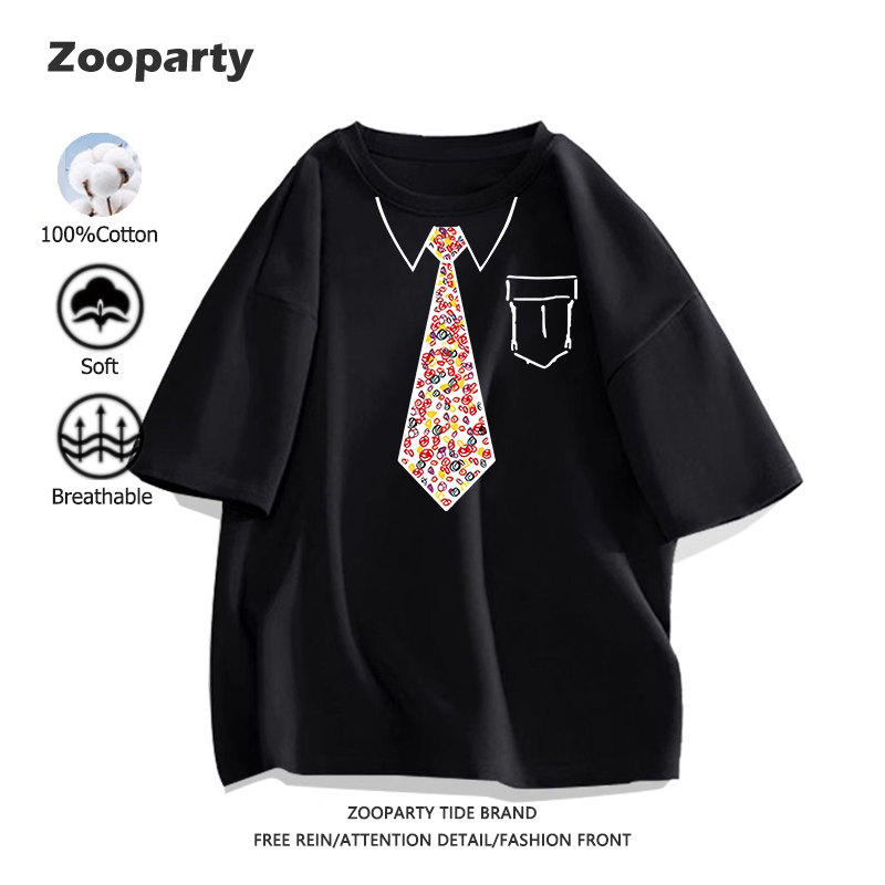 เสื้อยืดแขนสั้นสําหรับผู้ชายและผู้หญิงสตีเฟ่นเชาภาพยนตร์ปลอมผูกมังกรทายาทฤดูร้อนแนวโน้มผ้าฝ้ายครึ่งแขน