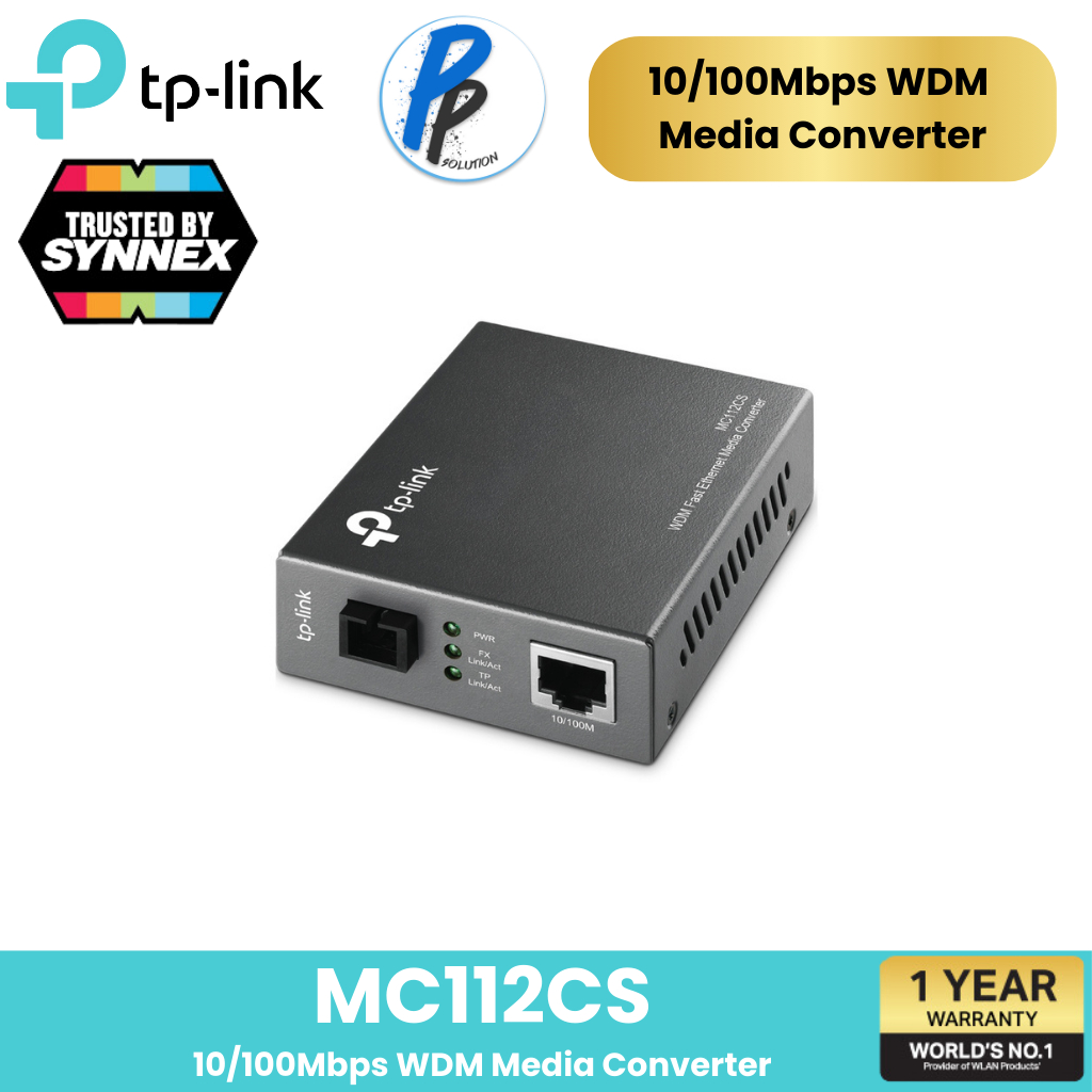 TP-Link  MC112CS/MC111CS 10/100Mbps WDM Media Converter #อุปกรณ์แปลงสัญญาณใยแก้วนำแสงรับประกัน 1 ปี 