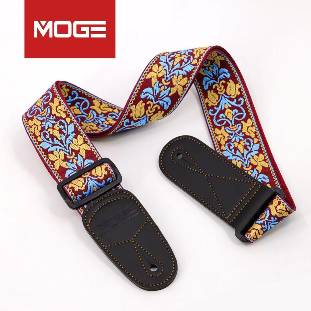 MOGE MG09 Braided Embroidered Guitar Strap สายสะพายกีต้าร์ ผ้าถัก ลายปัก ราคา ถูกที่สุด ดีลบีเคเค แกลเลอรีภาพที่ 3