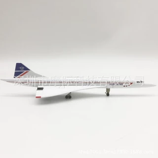 [20 cm] รวม Concorde เครื่องบินเร็วกว่าเสียง. ทำด้วยเหล็ก มีล้อและขาตั้งโชว์ให้ งานดี Scale 1:400 - ของเล่น ของขวัญ
