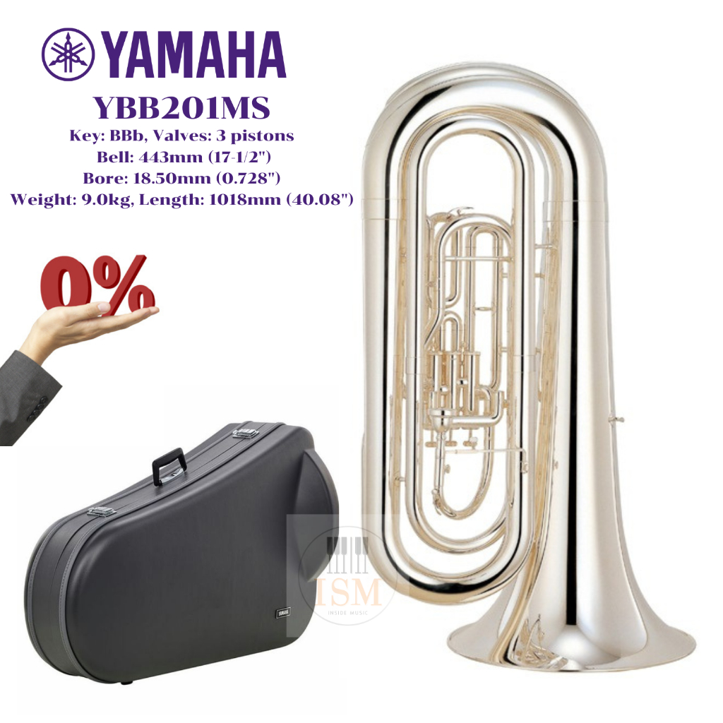 Yamaha YBB201MS Convertible BBb Marching Tuba มาร์ชชิงทูบา เครื่องดนตรี