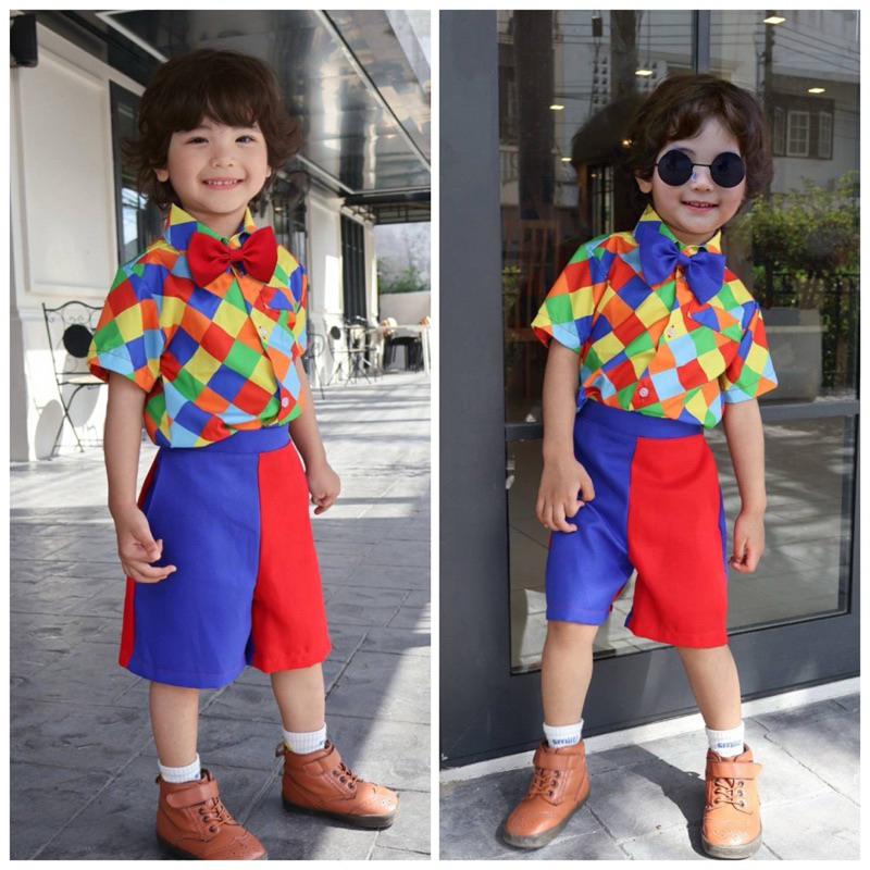 ชุดแหยมเด็ก แหยมชาย ชุดย้อนยุค ชุดงานวัด มะริงกิงกอง #nid