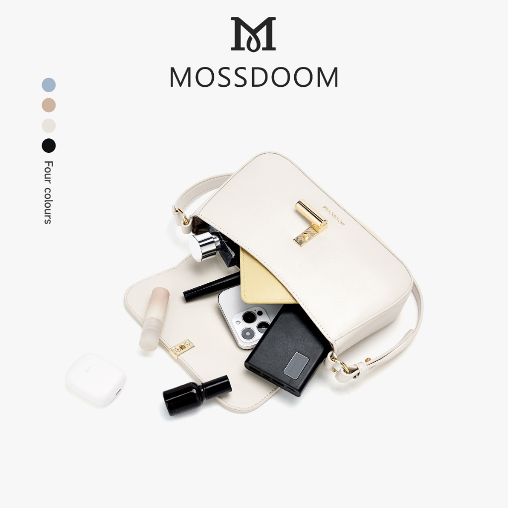 MOSSDOOM Balerie Bag กระเป๋าผู้หญิงทันสมัย หนังพียู หิ้วสะดวก 4สี(ดำ,แอปริคอท,ขาว,น้ำเงิน)