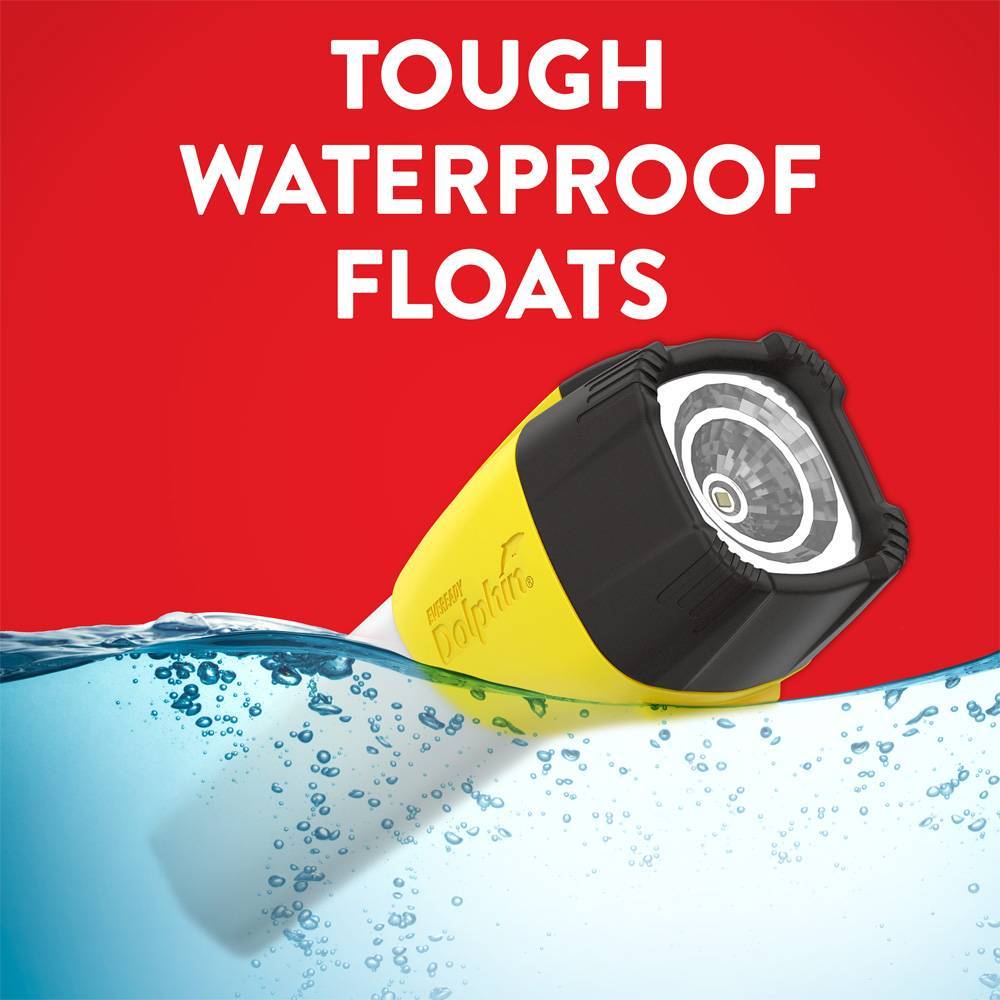 ไฟฉาย ฉุกเฉิน กันน้ำ ลอยน้ำได้ ทนทาน Torch Led Eveready Dolphin 2-in-1 (150Lumen) แถมถ่าน2A ใหญ่