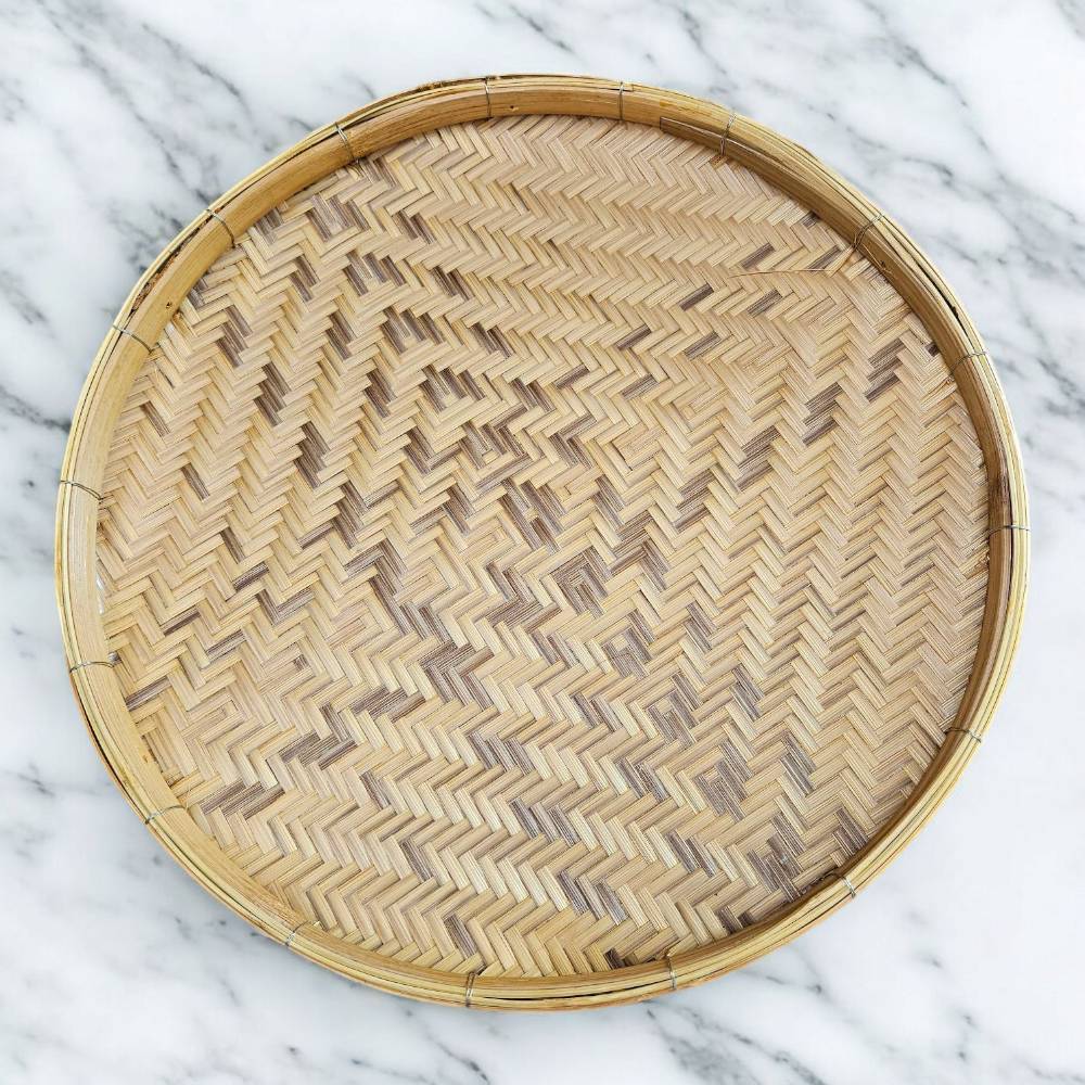 ขันโตกไม้ไผ่ 14 นิ้ว ขันโตก ขันโตกเสิร์ฟอาหาร ใช้ทานอาหาร แต่งบ้าน แต่งร้าน (ส่งทุกวัน) - รูปที่ 2