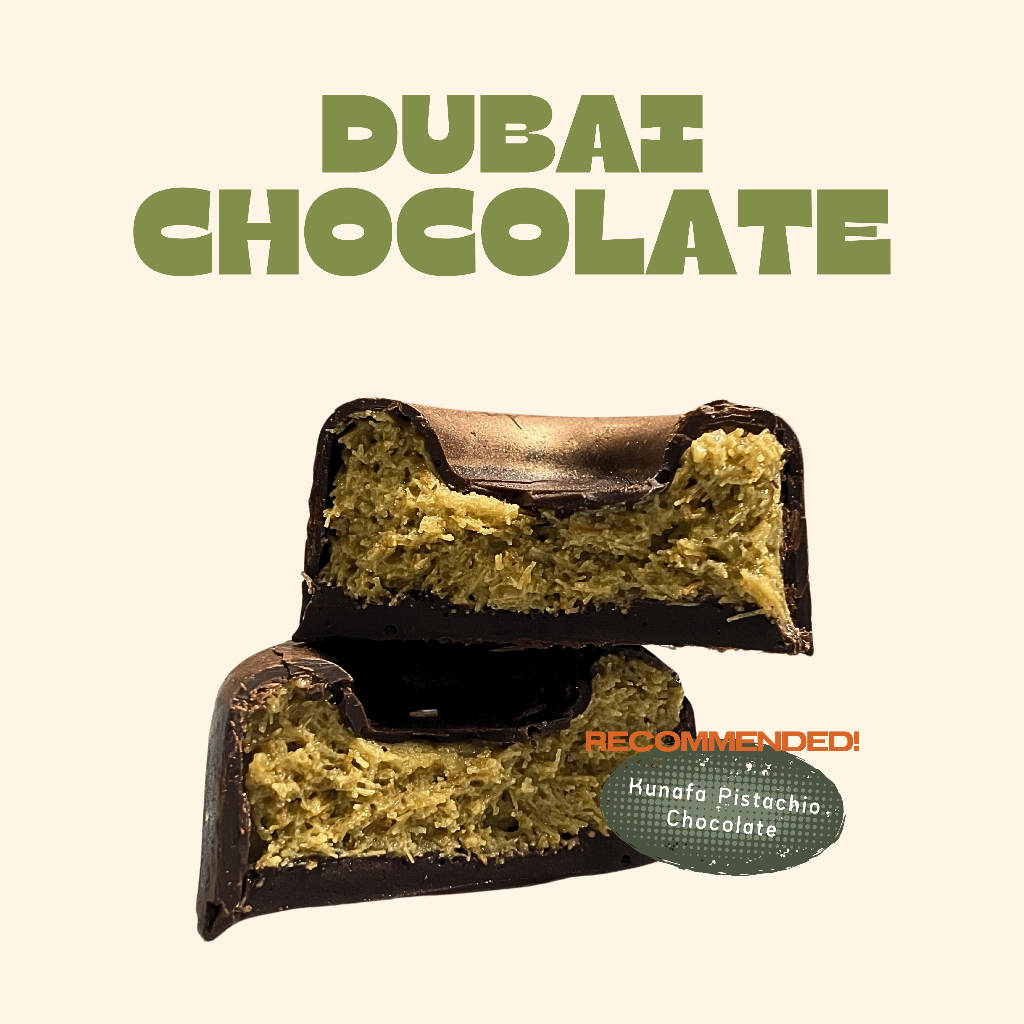ช็อกโกแลตดูไบ Dubai Chocolate - Kunafa Pistachio Chocolate