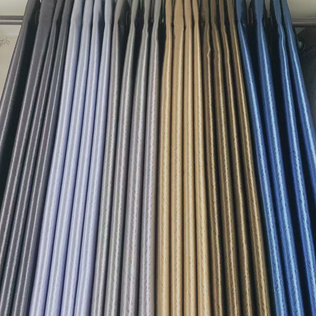 (พร้อมส่ง) ผ้าม่านตาไก่ ม่านอัดลายสก็อต ผ้าเงา กันแสงบังแดดกันUVกันร้อน ม่านหน้าต่าง ม่านประตู  #D3