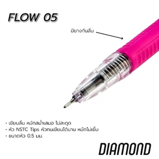 DIAMOND ปากกาลูกลื่นหมึกสีน้ำเงิน 0.5-0.7MM (50ด้าม)