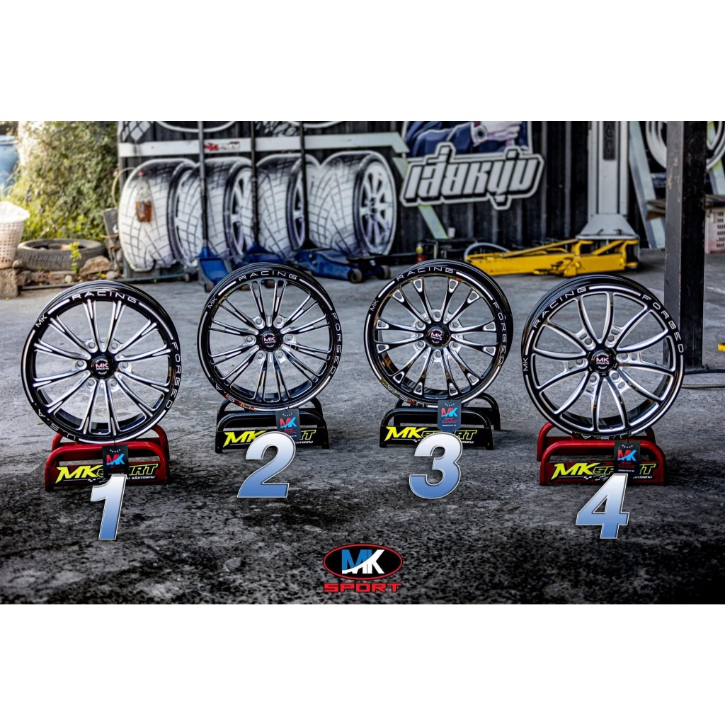 ล้อ MK SPORT ลาย M ขอบ18 กว้าง 8.5 นิ้ว ออฟ30 6รู139.7 ราคาต่อ 1 วง แถมจุ๊บเหล็ก