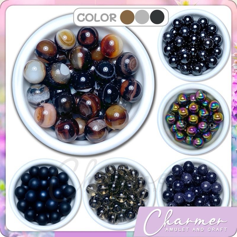 [ราคาต่อ 1 เม็ด] หินนำโชค หินมงคล ⚠️ขนาด 8 มม⚠️ ร้อย สร้อยข้อมือ กำไล เครื่องประดับ [A]