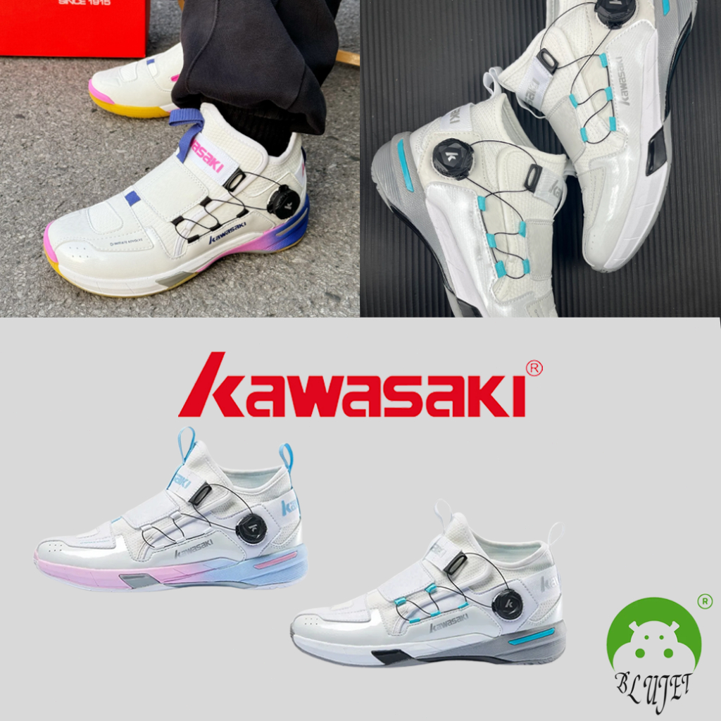 Kawasaki Traverse 2.0 High Top Badminton Shoes K2B20-A3311-3 Dolphin Blue / Gray blue รองเท้ากีฬา ผู