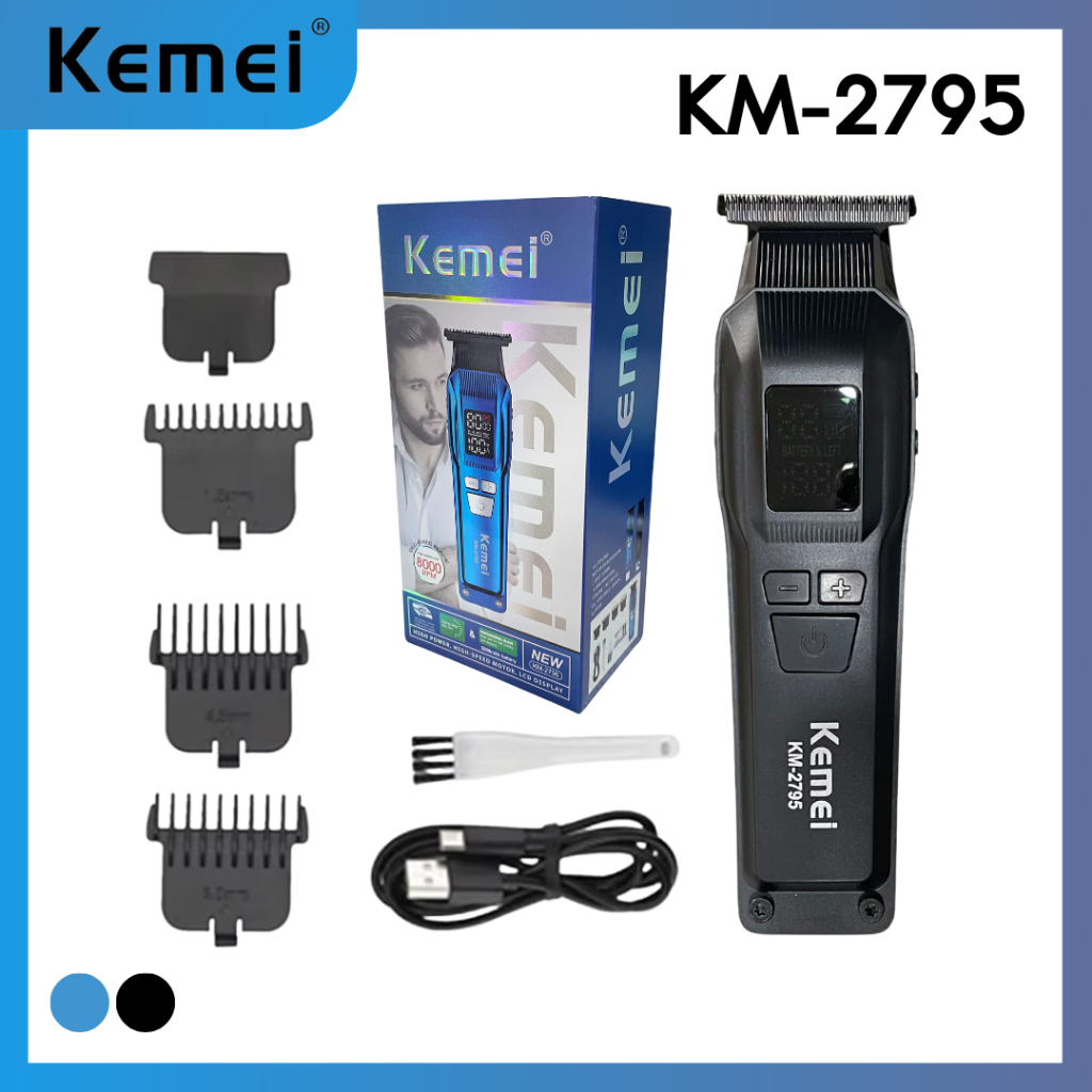 KEMEI รุ่น KM-2795 ปัตตาเลี่ยนตัดแต่งทรงผม รอบหมุน 8000RPM มี 2 สี พร้อมส่งในไทย