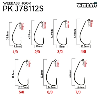WEEBASS ตาเบ็ด - รุ่น PK J78112S ตัวเบ็ด ตัวเบ็ดเกี่ยวเหยื่อยาง