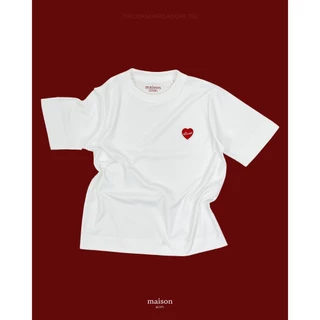 maison KEEPS | The Standard Adore Patch Logo Tee | เสื้อยืด ติดป้ายหัวใจปักโลโก้ มี 2 Size อก 38" & อก 42"