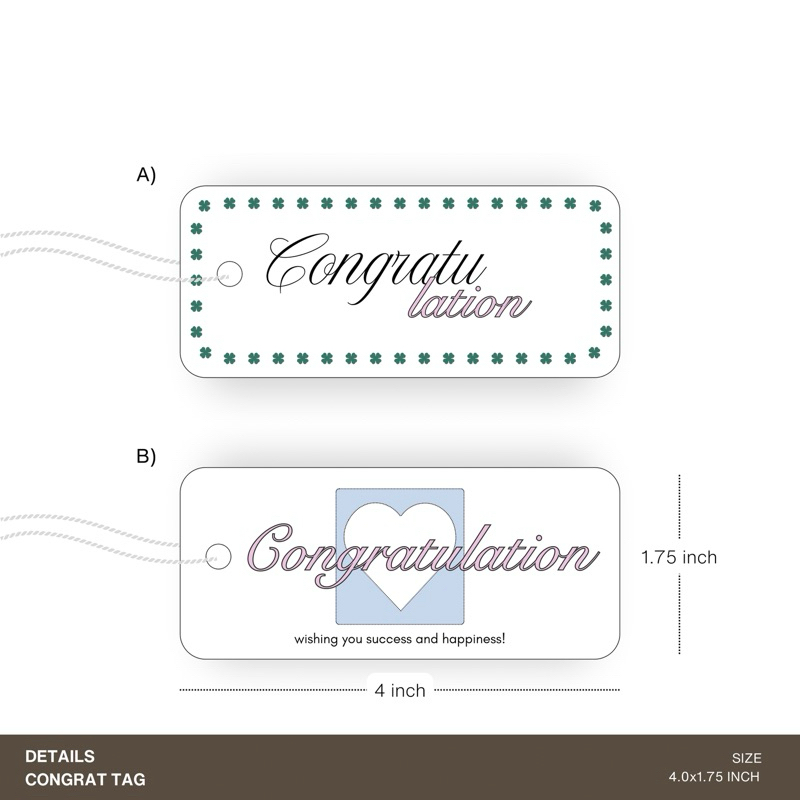 ป้าย congratulations , tag, ป้ายแท็ก