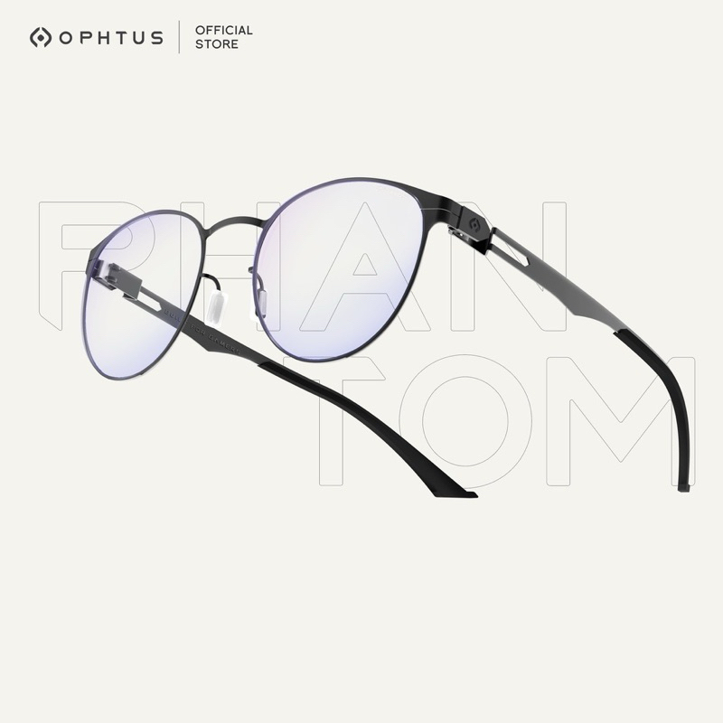 OPHTUS แว่นกรองแสงสำหรับเกมเมอร์ รุ่น Phantom สี Black เลนส์ RetinaX Clear (มือ2)