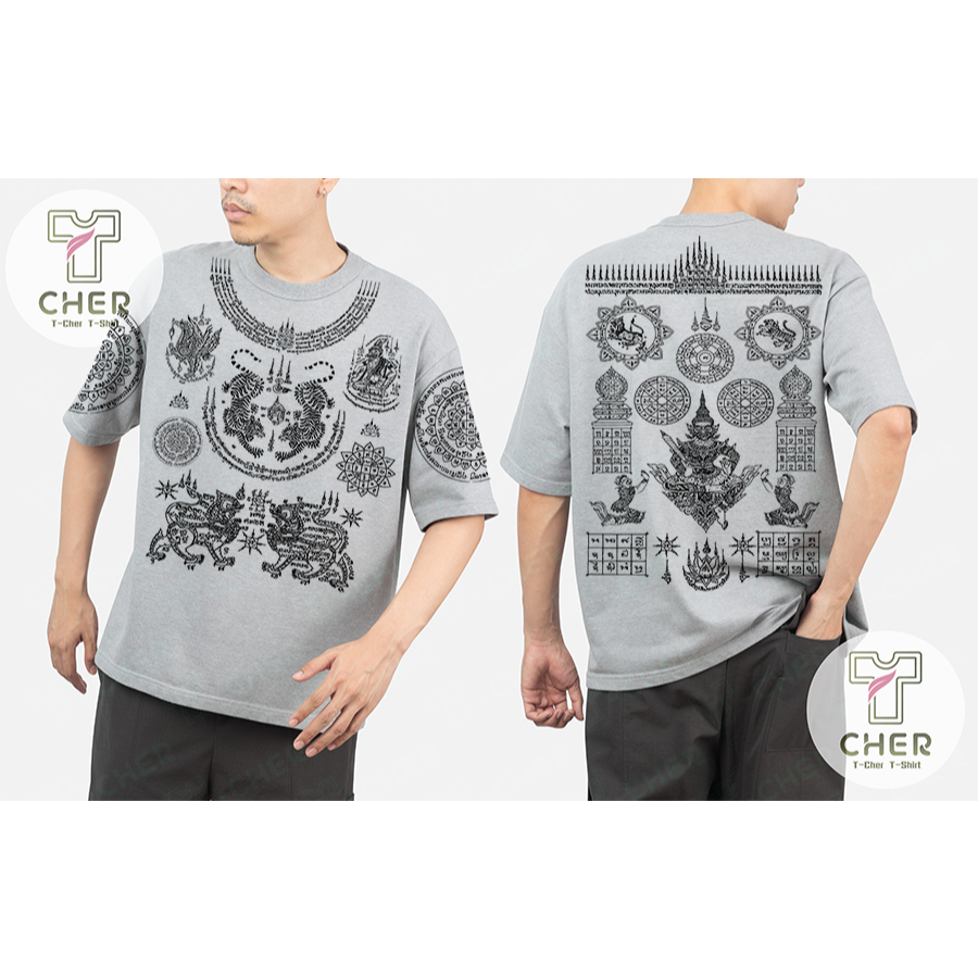 เสื้อยืด ลายยันต์ 03 ผลิตจากผ้า cotton 100% มีหลายสีให้เลือกพร้อมส่ง สินค้าดีราคาโรงงาน