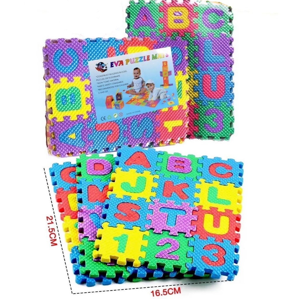 จิ๊กซอว์โฟม ตัวต่อโฟม  A-Z 0-9 จำนวน 36 ชิ้น เสริมพัฒนาการเด็ก