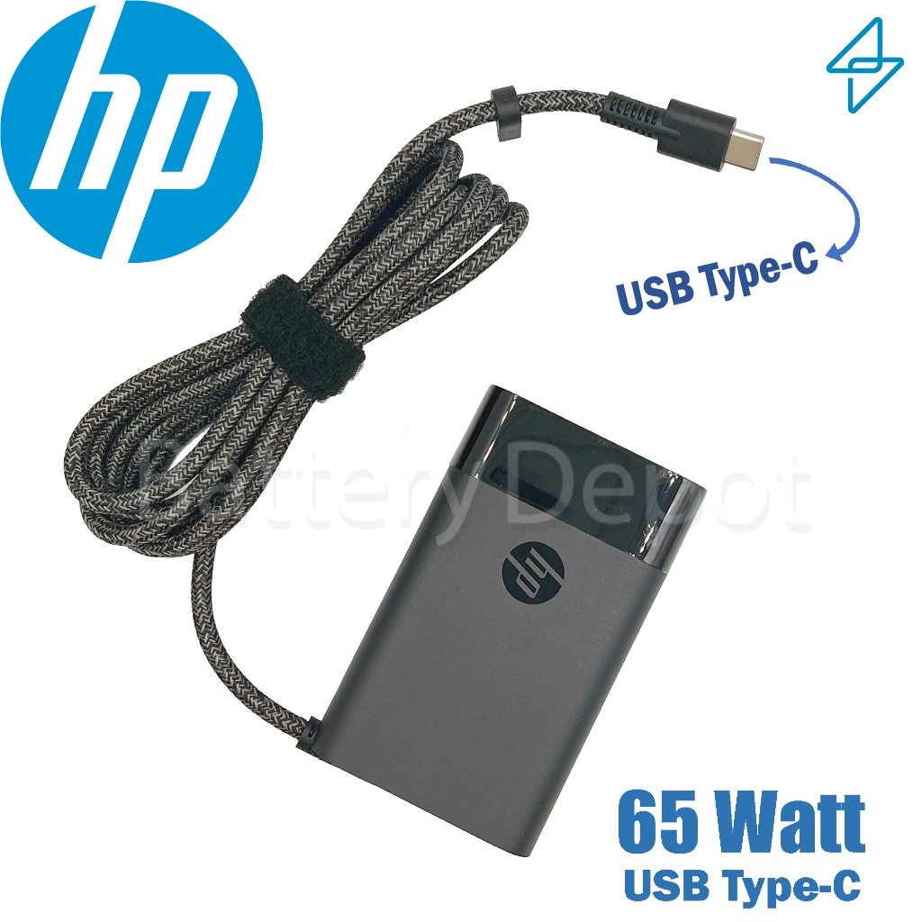 Slim HP Adapter ของแท้ HP ZBook Firefly 16 G9 Mobile Workstation PC 65W Type-C สายชาร์จ HP, อะแดปเตอ