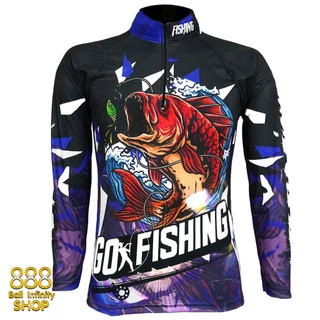 เสื้อตกปลา,ปั่นจักรยาน Set สี 6 Go Fishing มีให้เลือก 4 สี (สินค้าพร้อมจัดส่ง) ป้องกันแสง UV
