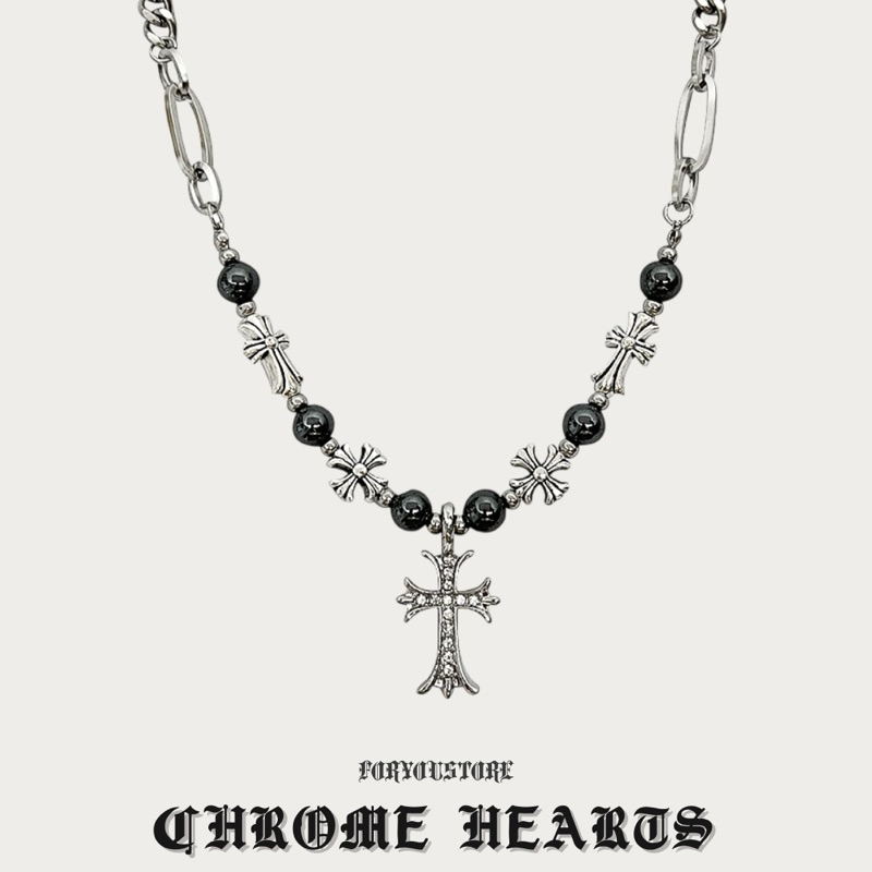 Chrome Hearts necklace สร้อยคอโครมฮาร์ท premium chrome hearts free shipping