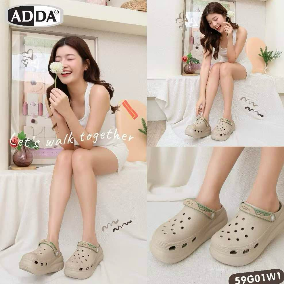 รองเท้าแตะ รองเท้าลำลอง สำหรับผู้หญิง ADDA รุ่น 59G01W1 (ไซส์ 4-7)