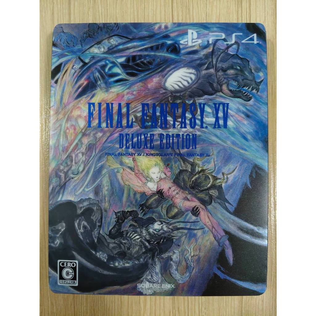 มือสอง PS4 Final Fantasy FF 15 XV Deluxe Edition Zone 2 กล่องเหล็ก steelbook มี cover หุ้ม กล่องเหล็