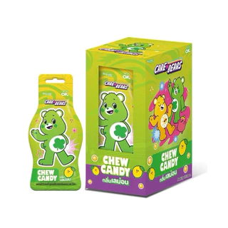 [1กล่อง 12 ซอง] OK CARE BEARS โอเค แคร์แบร์ ชิวแคนดี้ 4รสชาติ 16g.