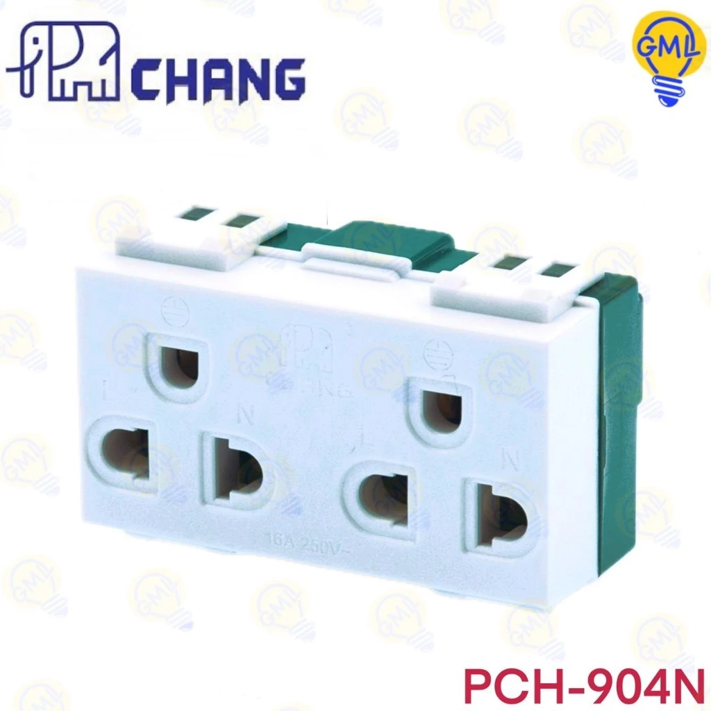 Chang ปลั๊กกราวด์ เดี่ยว/คู่ แบบเสียบ รุ่น PCH-900N PCH-903N PCH-904N