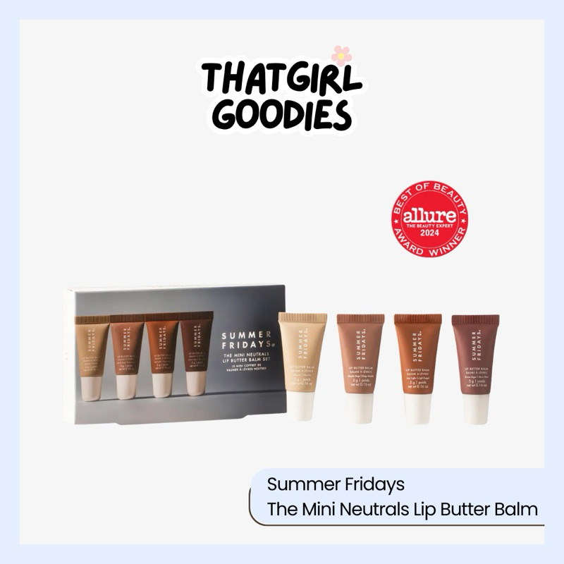 พร้อมส่ง (มีขายแยก) | Summer Fridays Neutral Lip Butter Balm Set