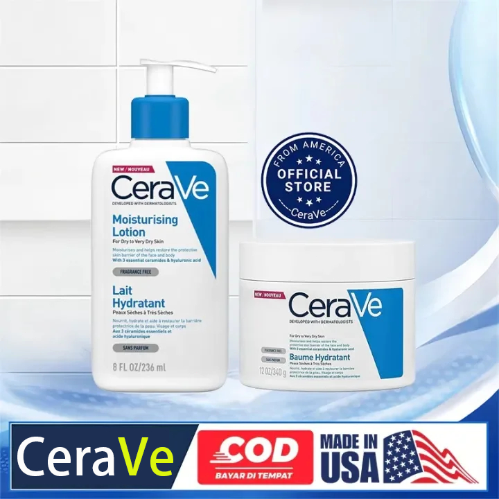Cerave Moisturising Lotion 473ml /340g. เซราวี มอยซ์เจอร์ไรซิ่ง โลชั่น มอยเจอร์ไรเซอร์ ผิวแห้ง มอยเจ