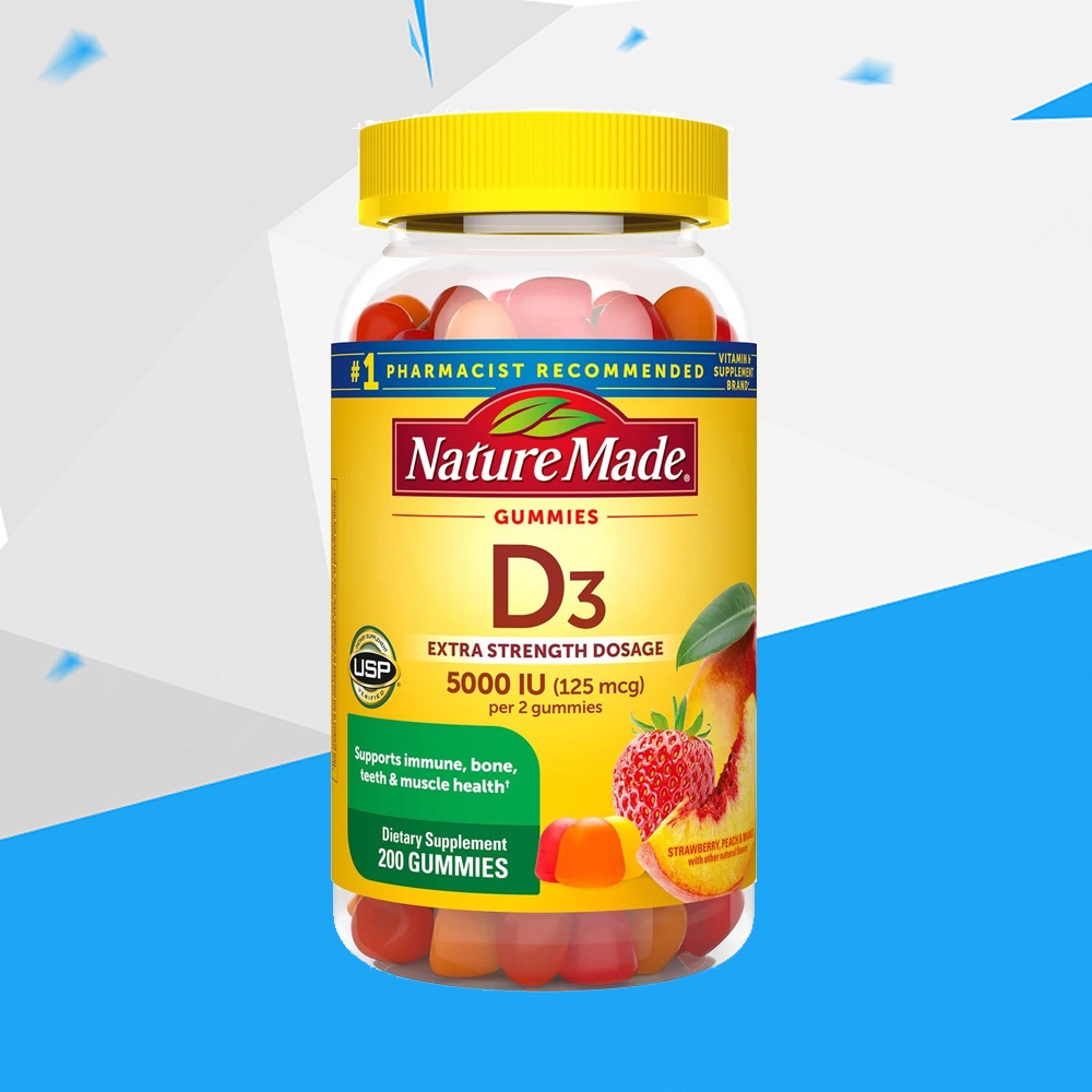 (Exp.07/2027)Nature Made Vitamin D3 125 mcg 200 Gummies