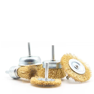 แปรงลวดขัดสนิมทองเหลือง Wire Brush 5 ตัวชุด
