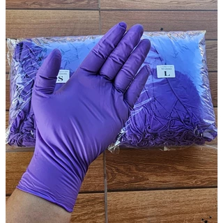 ถุงมือไนไตรสีม่วง(หนา)งานทั้วไป