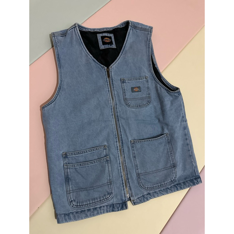 เสื้อกั๊ก dickies ยีนส์ มือสองแท้