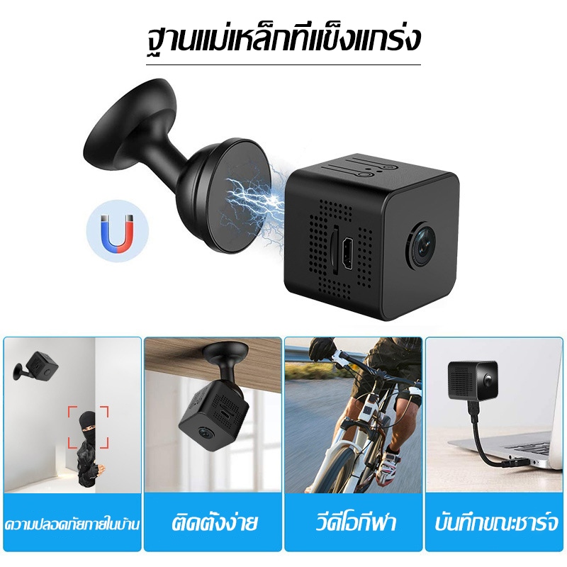 【4K คุณภาพภาพ HD Ultra 】กล้องจิ๋ว เล็กง่ายต่อการวาง กลางคืนชัดเจนมาก กันน้ํา ไวไฟในตัว Camera