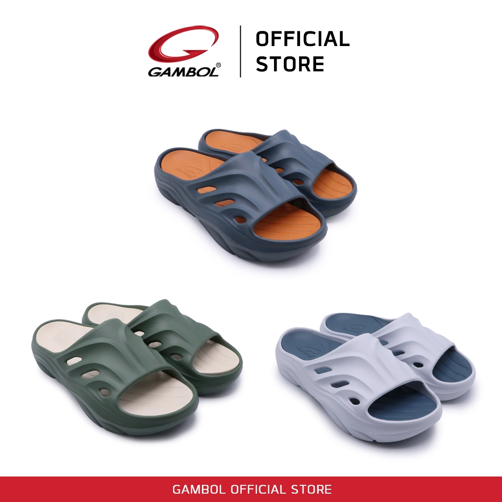 GAMBOL แกมโบล SWITCH SOCK รองเท้าแตะเปลี่ยนพื้นได้ รุ่น GM42227 Size 40-44