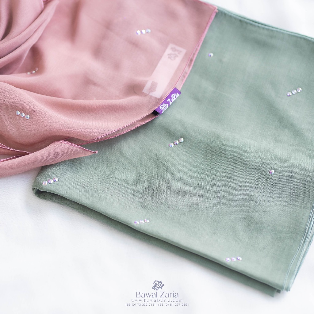 ZARIA Crystal Bawal ผ้าคลุมบาวาประดับคริสตัล
