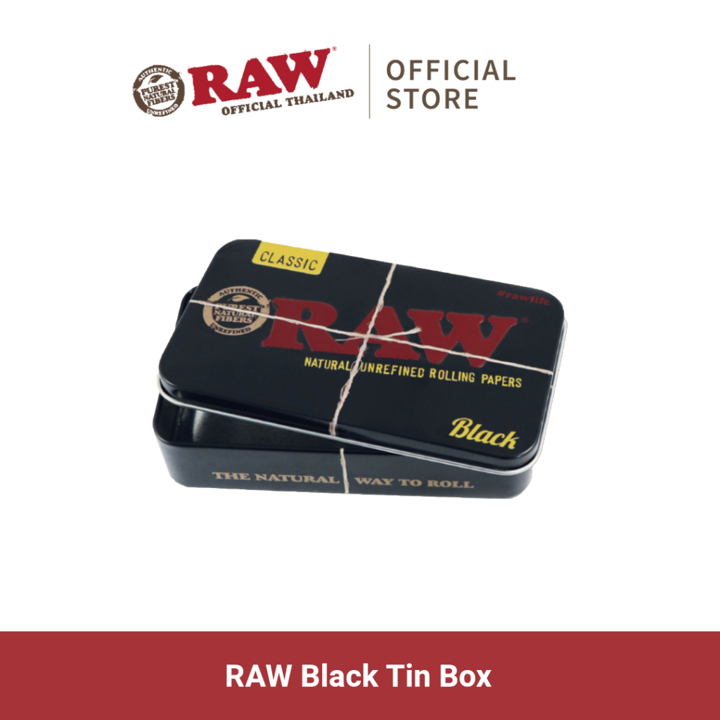 กล่องอเนกประสงค์​ RAW Tin Box Black กล่องเหล็กพกพาสะดวกง่ายต่อการจัดเก็บ คุณภาพดีจาก Raw Thailand