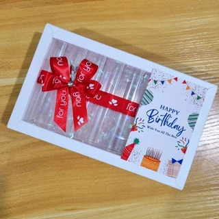 Birthday box กล่องของขวัญใส่เงิน 5 ช่อง พร้อมการ์ด