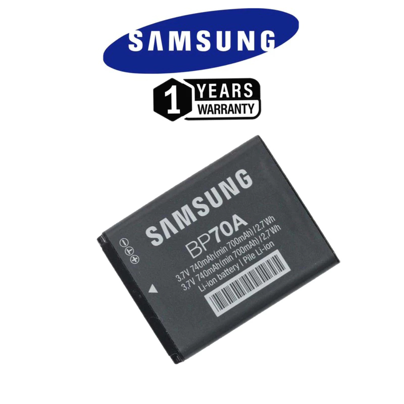 Samsung BP70A แบตเตอรี่ for TL105, ST100, ST80, SL605, SL600 PL200, AQ100 Digital Cameras