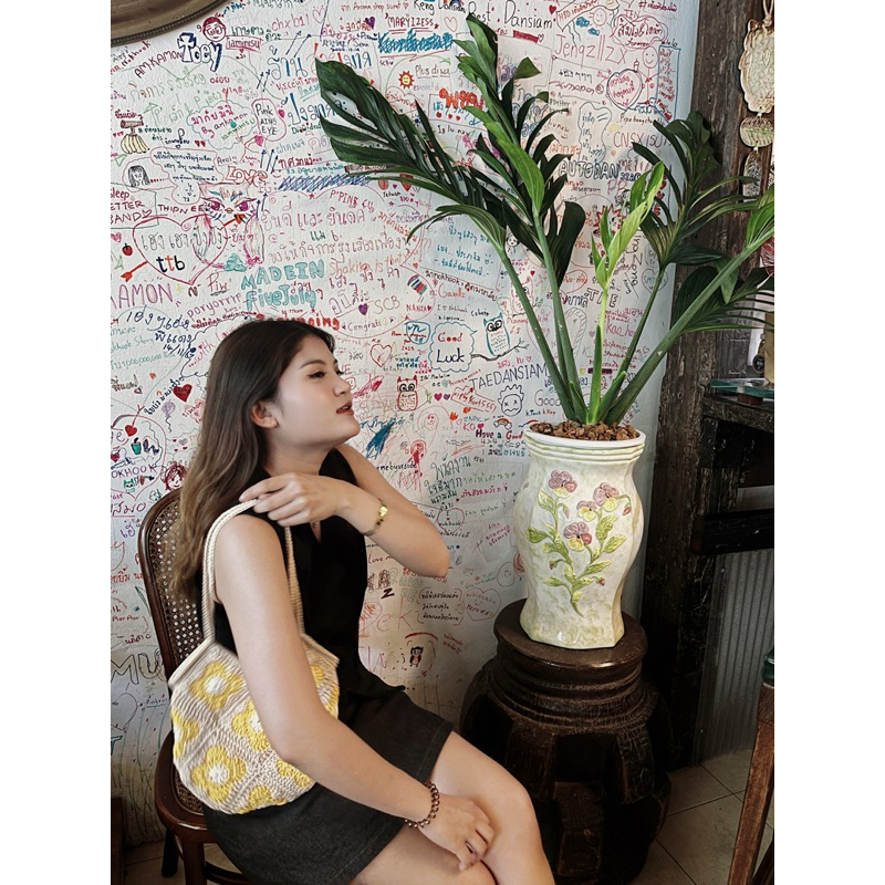 กระเป๋าถักมือ handmade