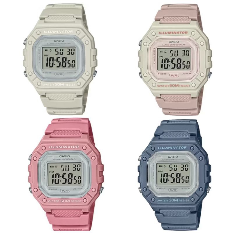 CASIOนาฬิกาดิจิตรอนรุ่น W-218HC-4A2 W218HC-4ของแท้รับประกัน 1ปี